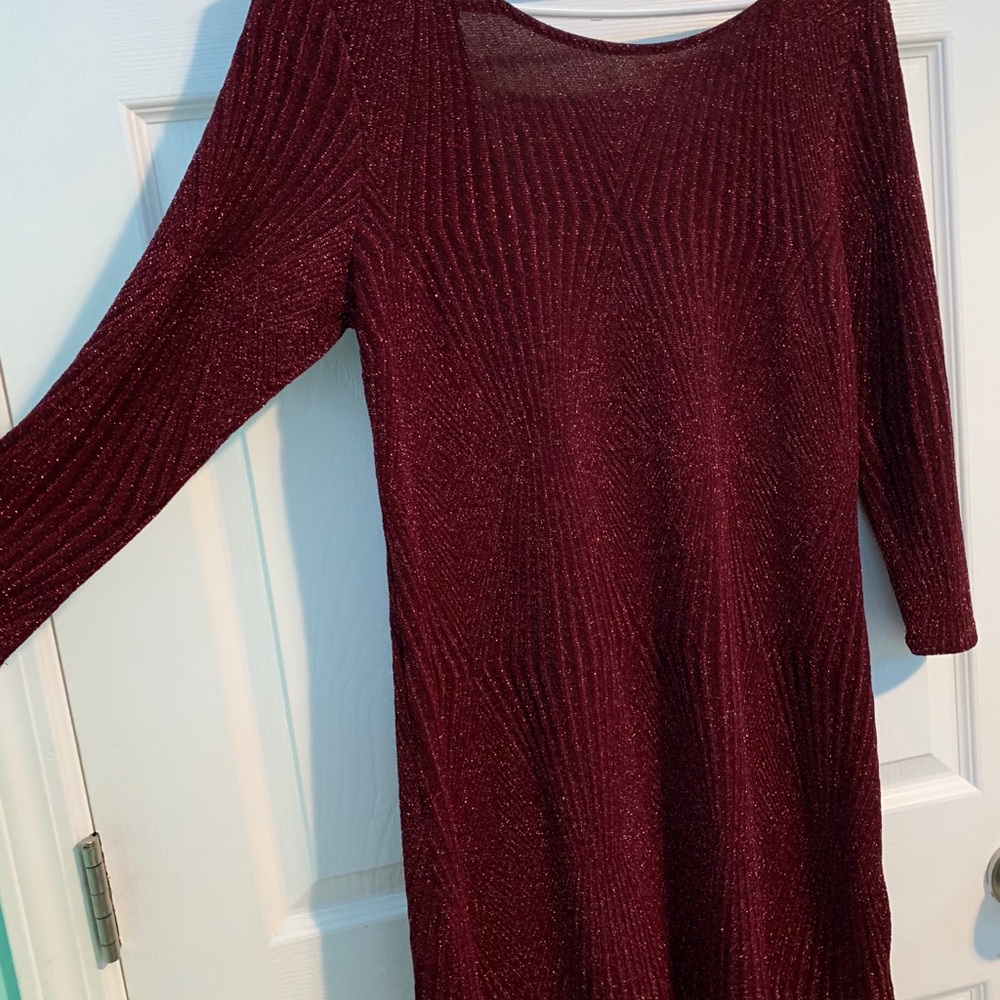 red glittery dress